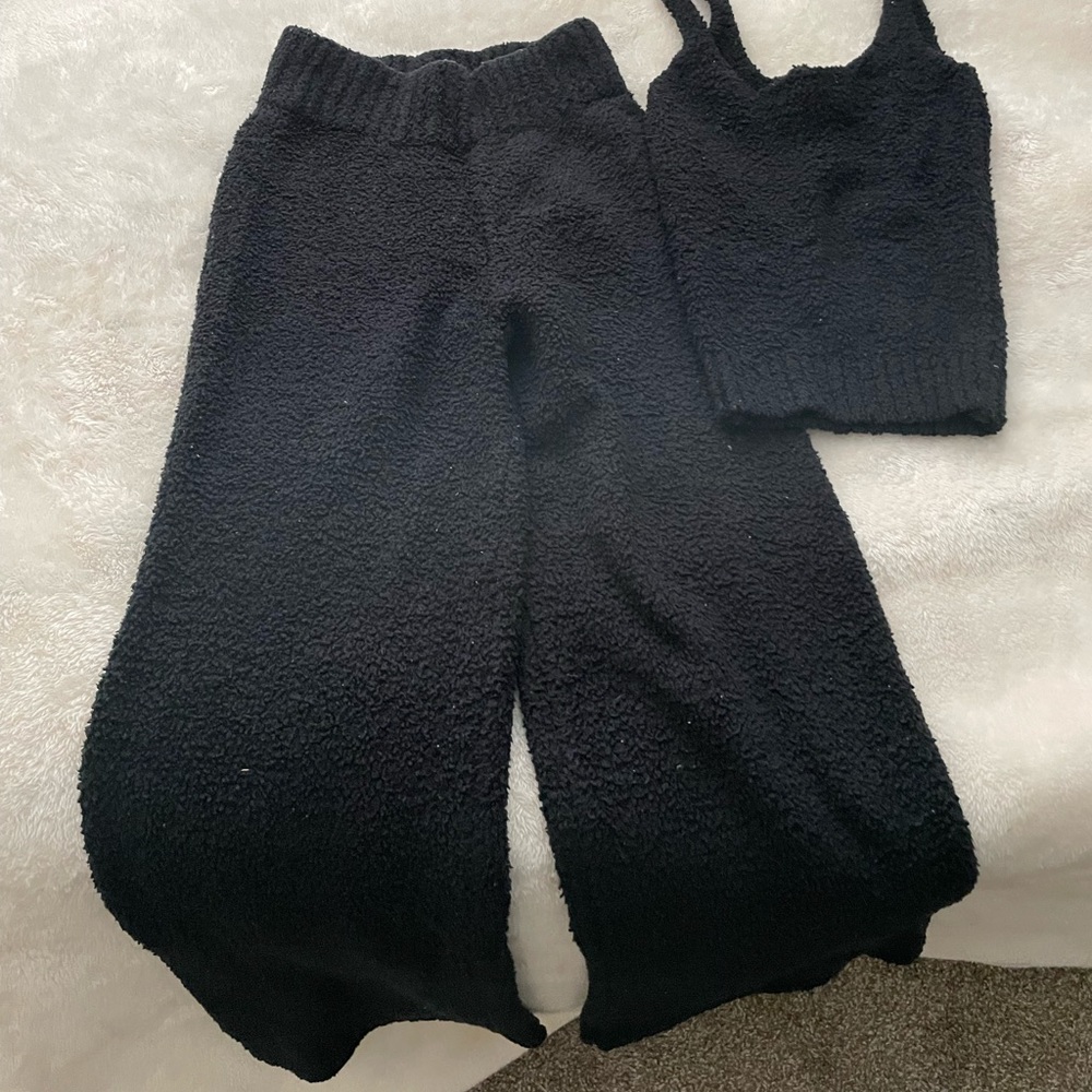 SKIMS cozy knit pants & tank set